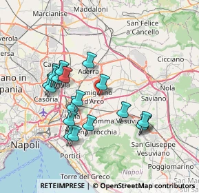 Mappa Via Mancini, 80038 Pomigliano d'Arco NA, Italia (7.37368)