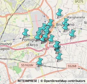 Mappa Via Giordano Luca, 80038 Pomigliano d'Arco NA, Italia (1.3735)