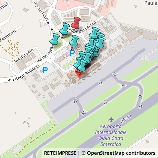 Mappa Aeroporto Costa Smeralda, 07020 Olbia SS, Italia (0.16538)