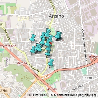 Mappa Via Taormina, 80022 Arzano NA, Italia (0.2665)