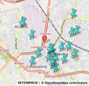 Mappa Via risorgimento, 80100 Casoria NA, Italia (1.1125)