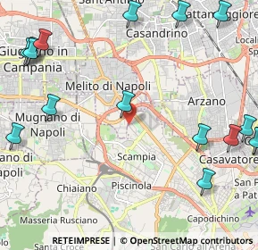 Mappa Via Fratelli Cervi, 80144 Melito di Napoli NA, Italia (3.36125)