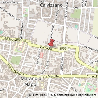 Mappa Via Lazio, 33/sc/a, 80016 Marano di Napoli, Napoli (Campania)