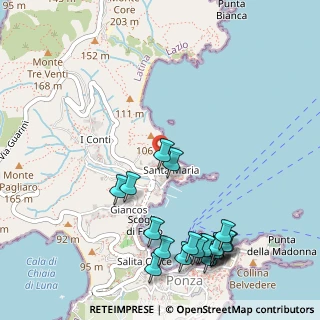 Mappa Via Montagna Santa Maria, 04027 Ponza LT, Italia (0.712)