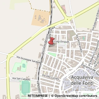 Mappa Via Luigi Einaudi, 70021 Acquaviva delle Fonti, Bari (Puglia)