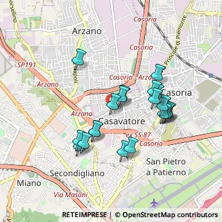 Mappa Via del Cassano, 80020 Casavatore NA, Italia (0.8875)