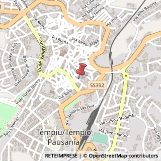 Mappa Piazza mazzini 3, 07029 Tempio Pausania, Olbia-Tempio (Sardegna)