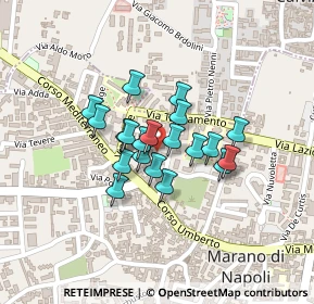 Mappa Via Dora, 80016 Marano di Napoli NA, Italia (0.153)