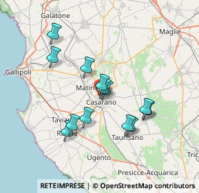 Mappa Via Evangelista Torricelli ang, 73042 Casarano LE, Italia (6.55538)