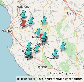 Mappa Via Evangelista Torricelli ang, 73042 Casarano LE, Italia (6.944)