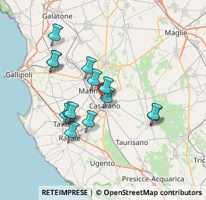 Mappa Via Evangelista Torricelli ang, 73042 Casarano LE, Italia (6.80857)