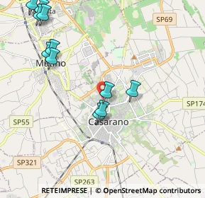 Mappa Via Evangelista Torricelli ang, 73042 Casarano LE, Italia (2.56273)