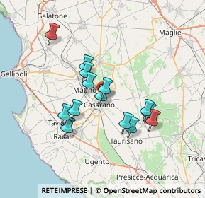 Mappa Via Santa Chiara, 73042 Casarano LE, Italia (6.40143)
