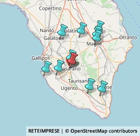 Mappa Piazza Giuseppe Garibaldi, 73042 Casarano LE, Italia (11.68333)