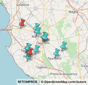 Mappa Via Luigi Capozza, 73042 Casarano LE, Italia (6.45615)