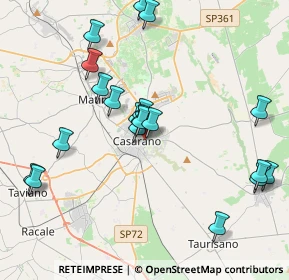 Mappa Via Luigi Capozza, 73042 Casarano LE, Italia (4.4725)