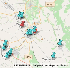 Mappa SP Ruffano, 73042 Casarano LE (5.71143)