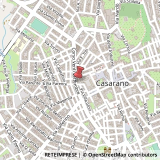 Mappa Corso XX Settembre, 111, 73042 Casarano, Lecce (Puglia)