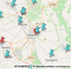 Mappa Via Pavia, 73042 Casarano LE, Italia (6.48769)