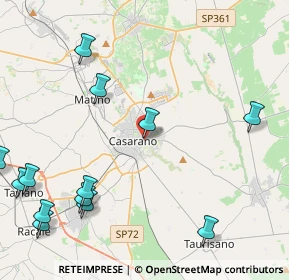 Mappa Via Pavia, 73042 Casarano LE, Italia (6.27308)