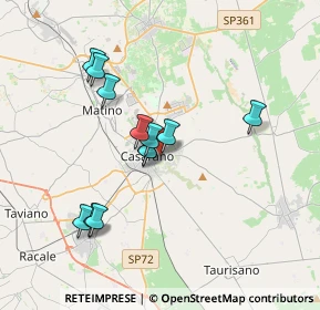 Mappa Via Pavia, 73042 Casarano LE, Italia (3.44083)