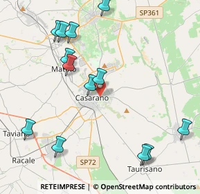 Mappa Via Pavia, 73042 Casarano LE, Italia (5.21692)