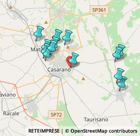 Mappa SP 71, 73042 Casarano LE (3.93538)