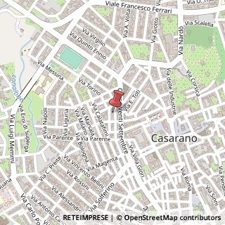 Mappa Via L. da Vinci, 39, 73042 Casarano, Lecce (Puglia)
