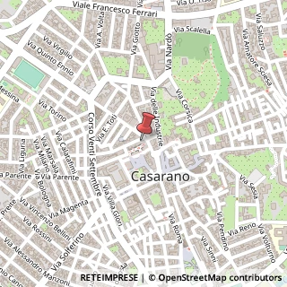 Mappa Via Matino, 9, 73042 Casarano, Lecce (Puglia)