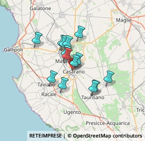 Mappa Ang.Via Ming, 73042 Casarano LE, Italia (5.34429)