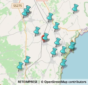 Mappa Via Roma, 73038 Spongano LE, Italia (4.72875)