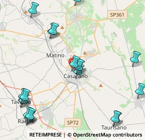 Mappa Via Giuseppe Giusti, 73042 Casarano LE, Italia (6.0515)