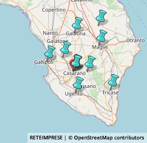 Mappa Via Giuseppe Giusti, 73042 Casarano LE, Italia (10.42455)