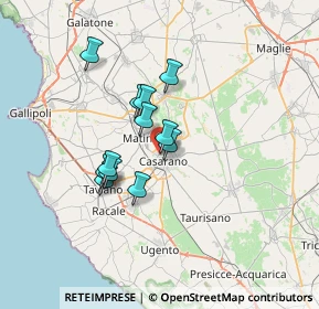Mappa Via Giuseppe Giusti, 73042 Casarano LE, Italia (5.46917)