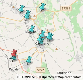 Mappa Via Benedetto Croce, 73042 Casarano LE, Italia (3.93846)