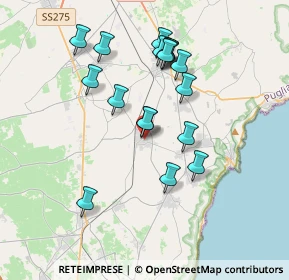 Mappa Piazza Bacile, 73038 Spongano LE, Italia (3.70444)