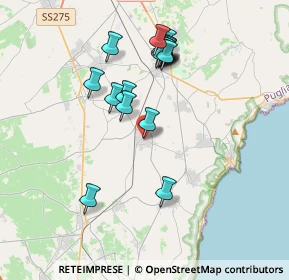 Mappa Piazza Bacile, 73038 Spongano LE, Italia (3.84444)