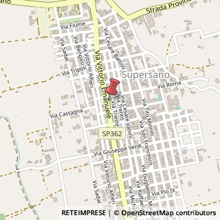 Mappa Via Vittorio Emanuele, 109, 73040 Supersano, Lecce (Puglia)
