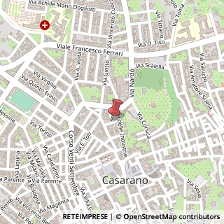 Mappa Via Monti, 1, 73042 Casarano, Lecce (Puglia)