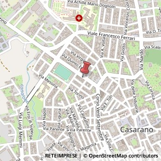 Mappa Via Matino, 74, 73042 Casarano, Lecce (Puglia)