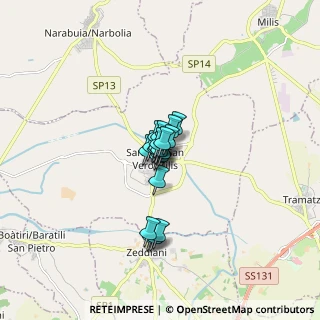 Mappa Via Giuseppe Garibaldi, 09070 San Vero Milis OR, Italia (0.8115)