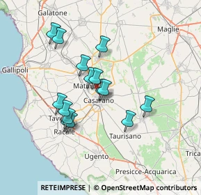 Mappa 73042 Casarano LE, Italia (6.44733)