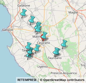 Mappa Via Bruno Buozzi, 73042 Casarano LE, Italia (6.905)