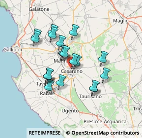 Mappa Via Bruno Buozzi, 73042 Casarano LE, Italia (6.3045)