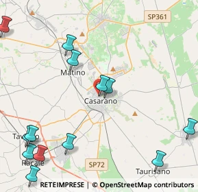 Mappa Via Carlo Magno, 73042 Casarano LE, Italia (6.29385)