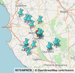 Mappa Via Evangelista Torricelli, 73042 Casarano LE, Italia (6.33294)