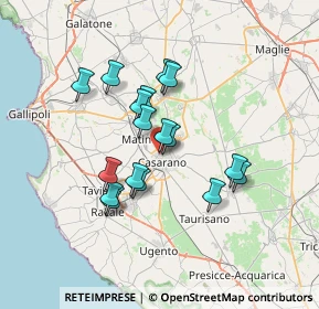 Mappa Via Evangelista Torricelli, 73042 Casarano LE, Italia (6.09706)