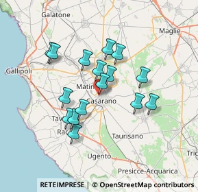 Mappa Via F. Ferrari, 73042 Casarano LE, Italia (6.37875)