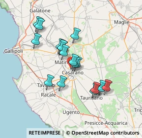 Mappa Via F. Ferrari, 73042 Casarano LE, Italia (6.35412)