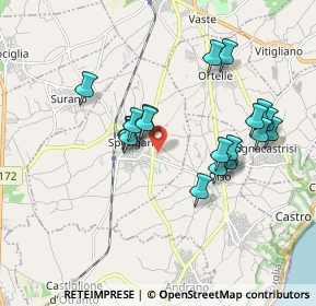 Mappa Via Raffaello, 73038 Spongano LE, Italia (1.826)